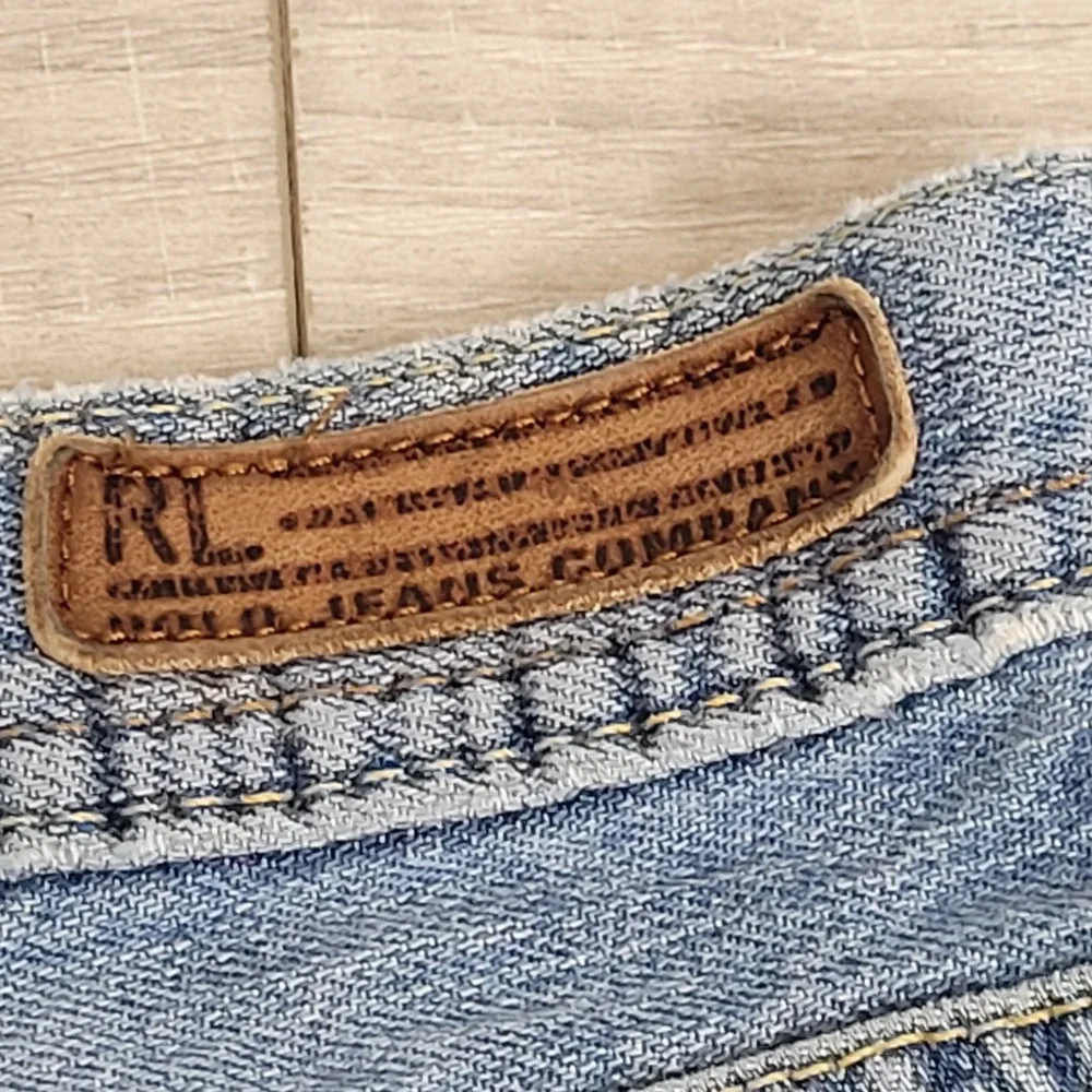 👖Polo‎ Ralph Lauren Stretch Kelly Jean Womens 6/Reg Bootcut Distressed Western